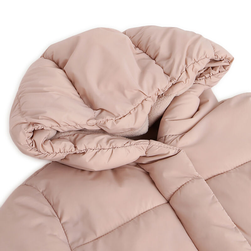 Girls Light Pink Solid Jacket image number 2